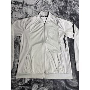 Women's Largeadidas MLS Sounders light weight full zip jacket Gray 2 Zip Pockets